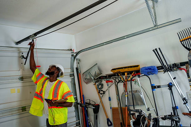 Professional Garage Door Installation technician working in Madison, NC